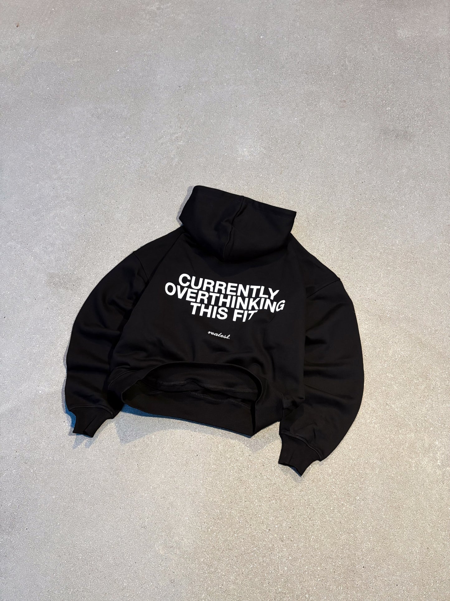 OVERTHINKING HOODIE BLACK